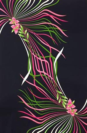 Virágmintás fürdőruha anyag